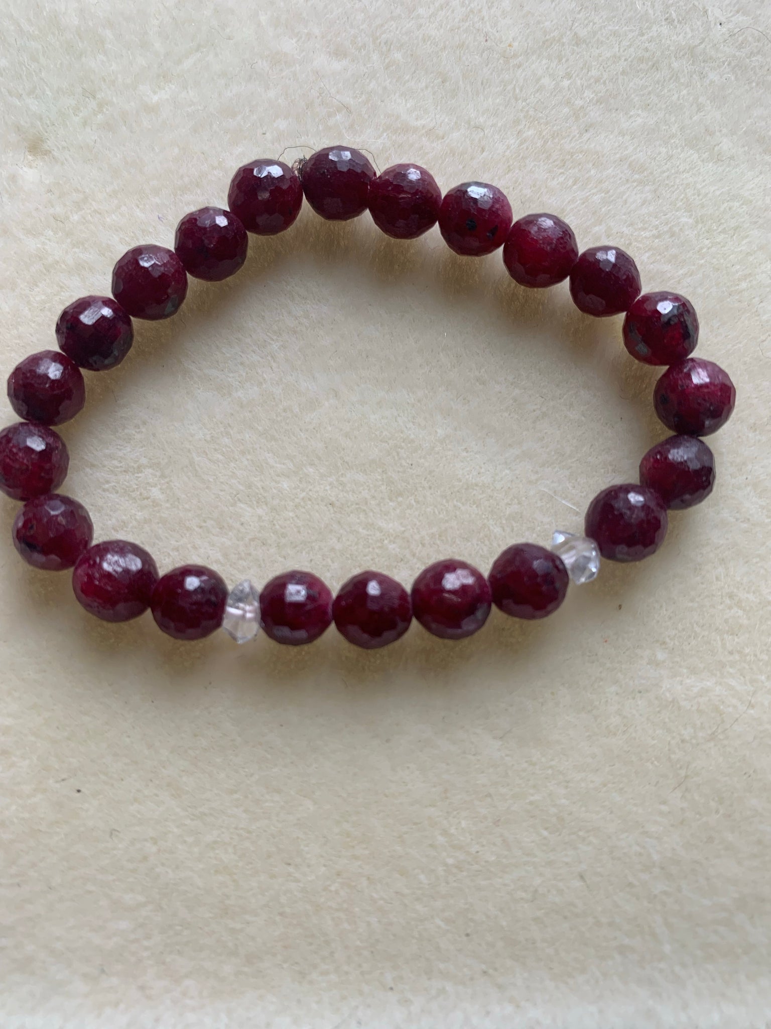 Ruby and herkimer diamonds