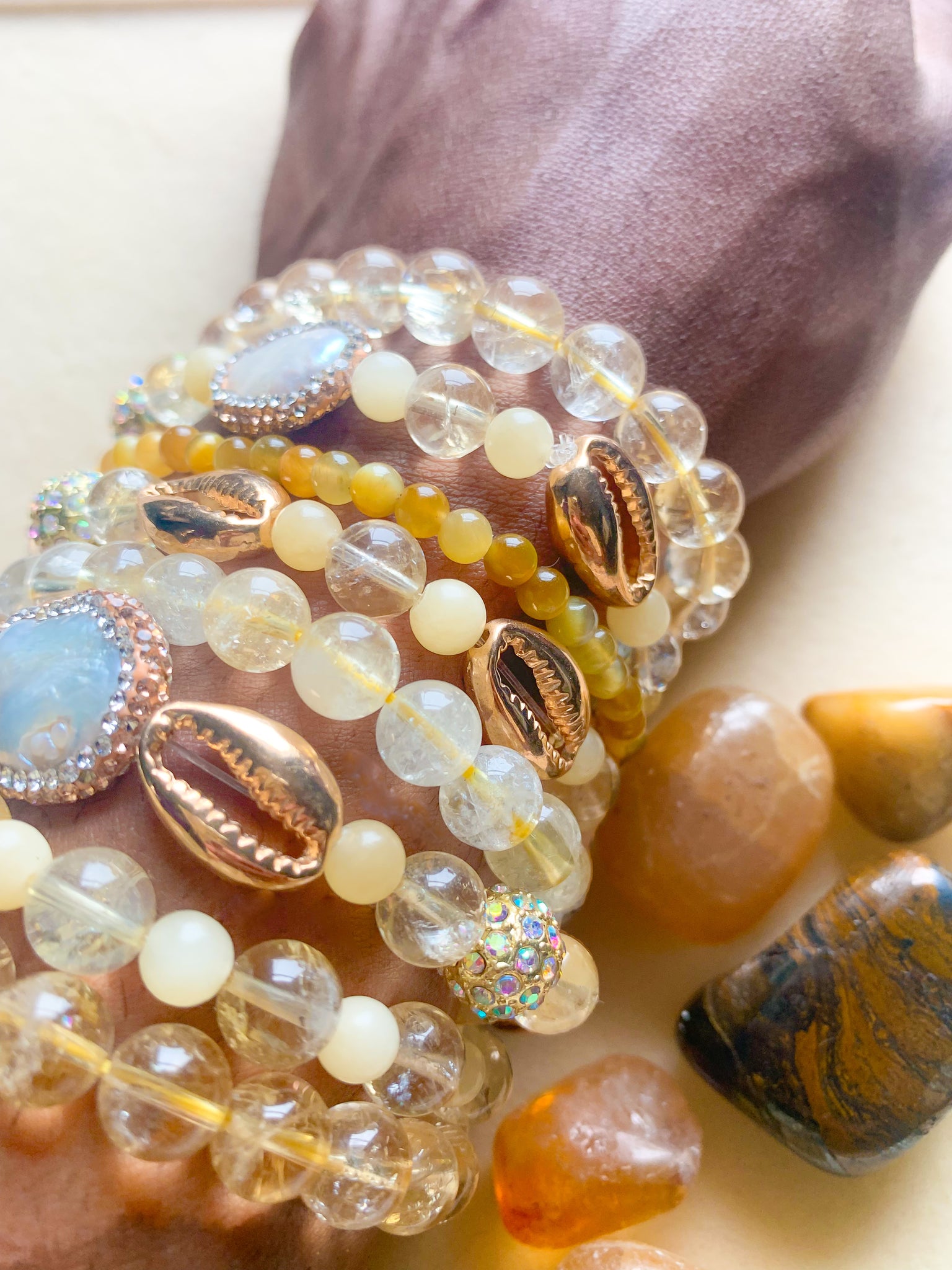 Citrine and calcite