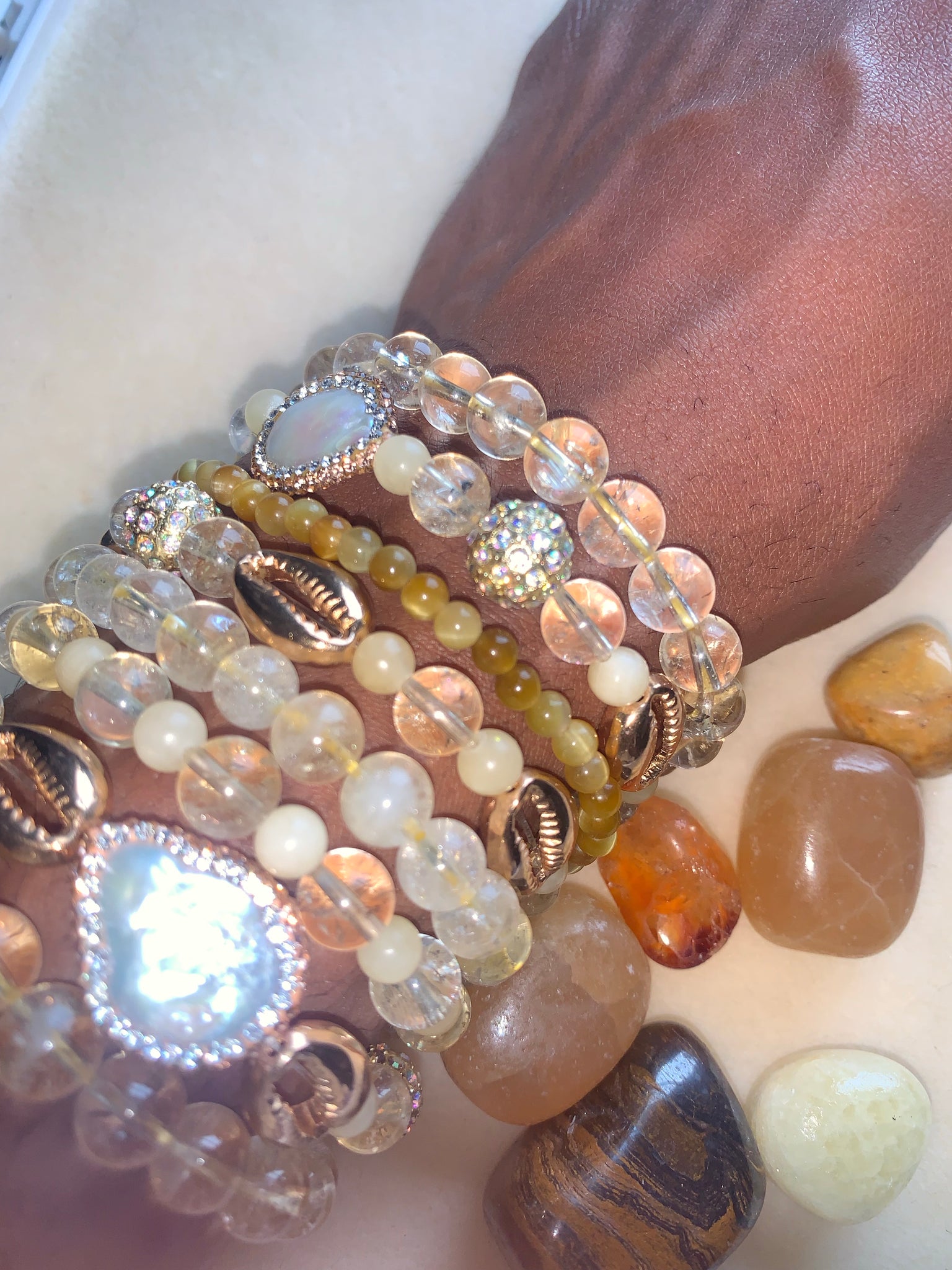 Citrine and calcite